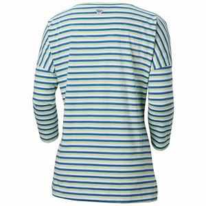 Columbia PFG Harborside™ 3/4 Sleeve Skjorta Dam LjusGröna/Blå (CPDEB3089)